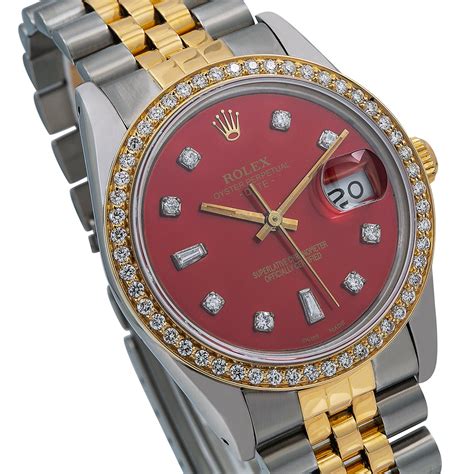 rolex datejust white dial red date|Rolex oyster perpetual red dial.